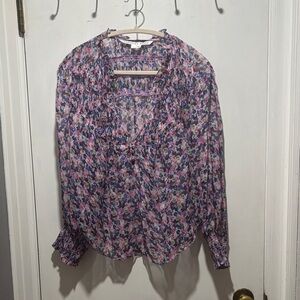 VERONICA BEARD silk floral blouse
